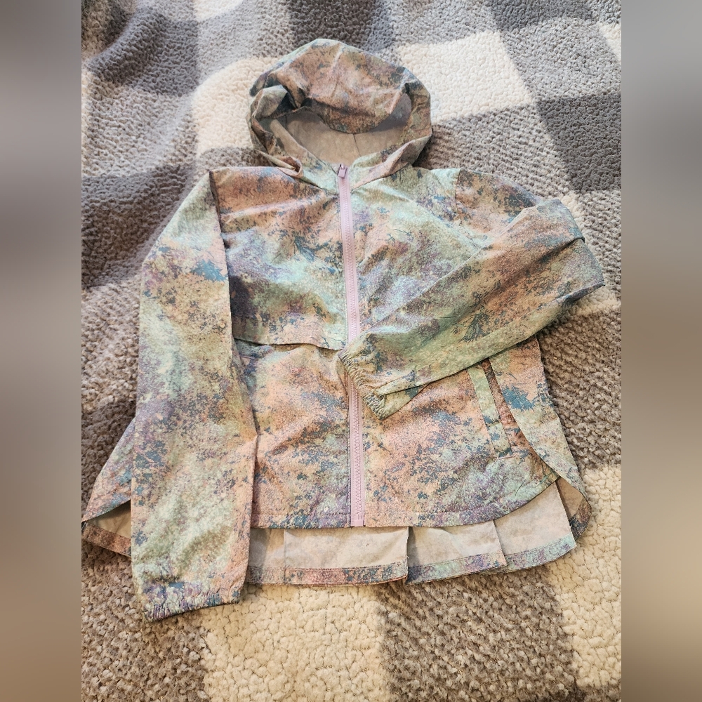 All In Motion Girls Rain Jacket Pleated Back
